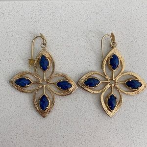 Vintage Kendra Scott blue clover earrings